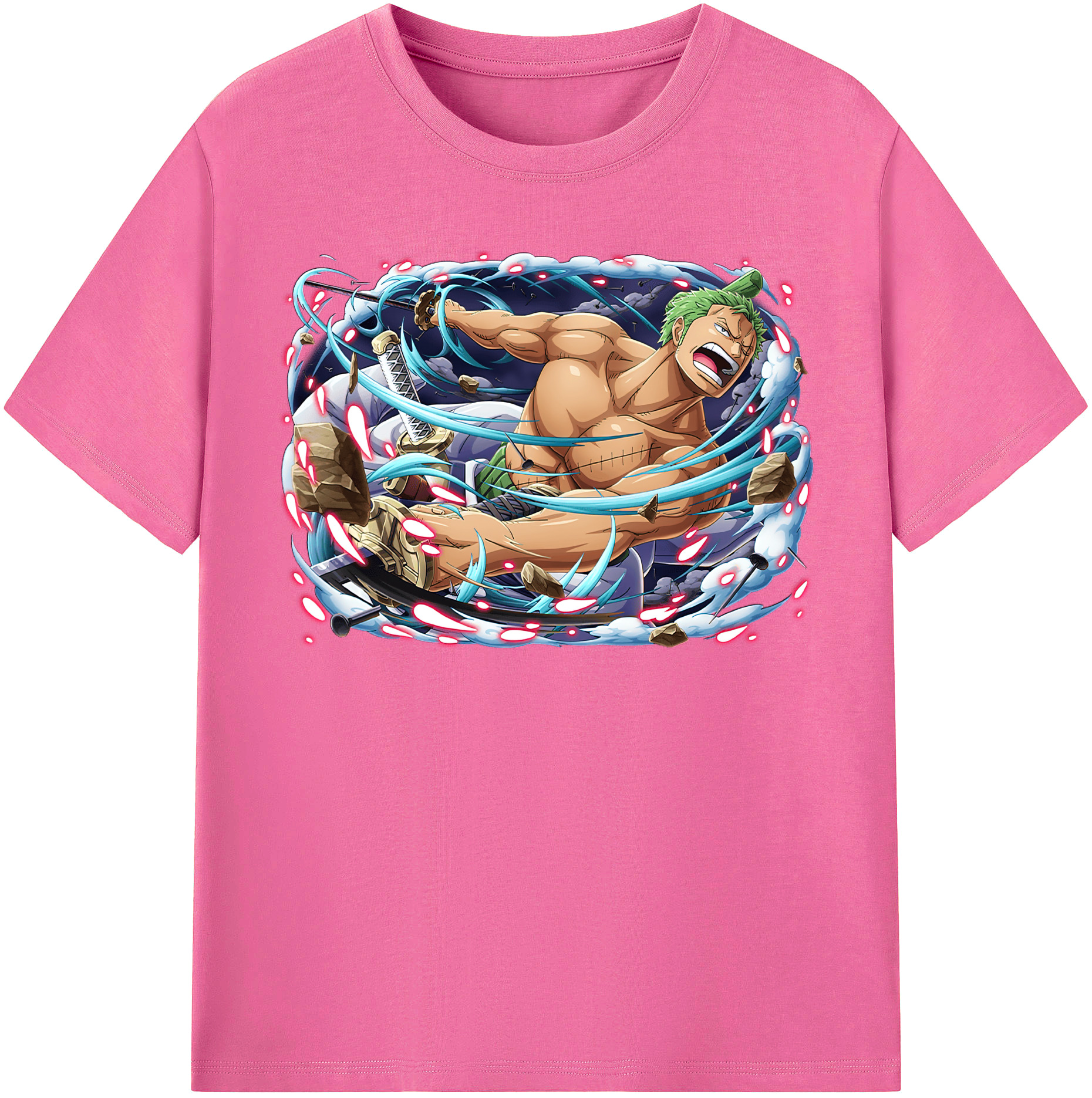 ワンピース ロロノア・ゾロ ONE PIECE Roronoa Zoro レディースカジュアルプリントTシャツ（綿100％）